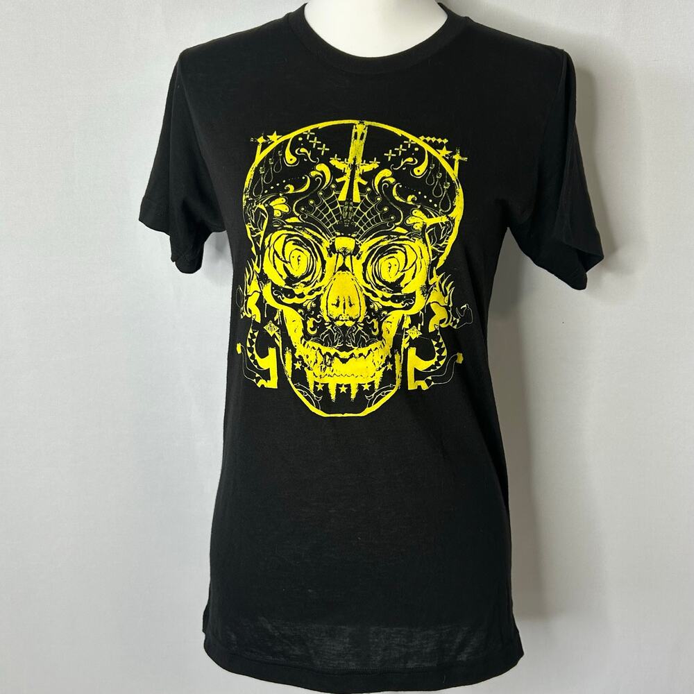 Sicario Movie Promo T-Shirt Small Black Yellow Skull Graphic Thriller Film Tee